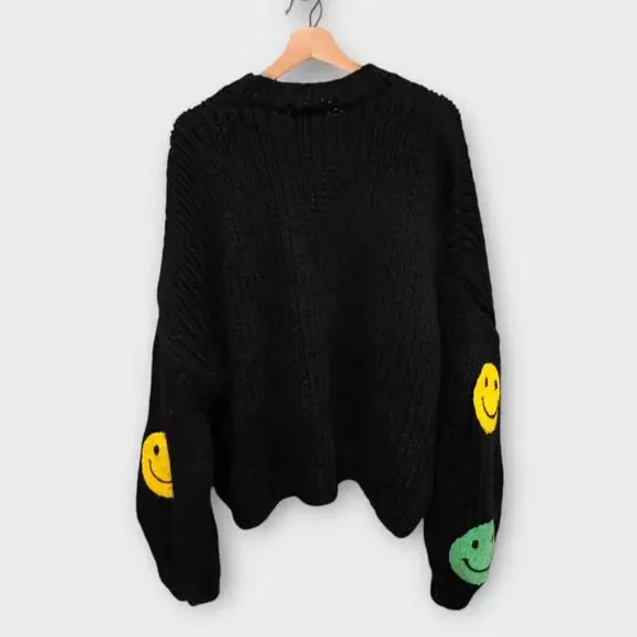 Dressed in La La Visionary Hand Knit Smile Cardigan Size L/XL - Picture 8 of 15